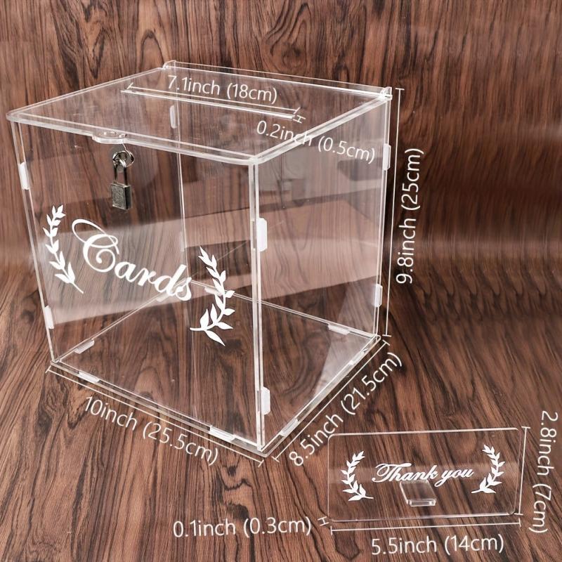 Clear Wedding Card Box Rustic Room Decor Ideal Supplies Decorations