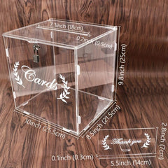 Clear Wedding Card Box Rustic Room Decor Ideal Supplies Decorations