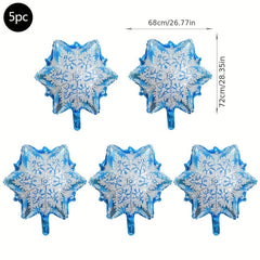 5pcs Xmas Party Balloons Santa Snowman Foil Balloon
