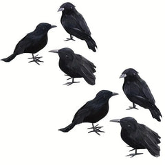 1pc Halloween Crow Outdoor Decor Simulated Crow Halloween Decoration
