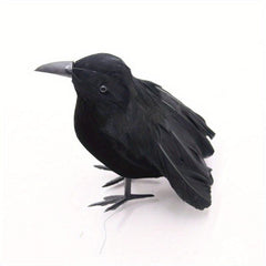 1pc Halloween Crow Outdoor Decor Simulated Crow Halloween Decoration