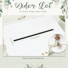 DIY Wedding Card Box With Lock Eucalyptus Design