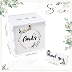 DIY Wedding Card Box With Lock Eucalyptus Design