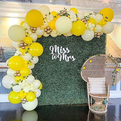 116pcs Yellow Theme Wedding Birthday Party Decoration Balloons