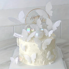 10pcs Butterfly Cake Decoration for Birthday Cakes, Princess Insert Card