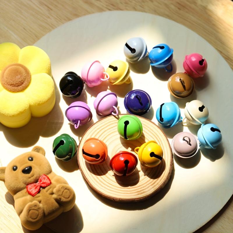 6pcs Painted Metal Pet Bells Christmas Decoration Accessories
