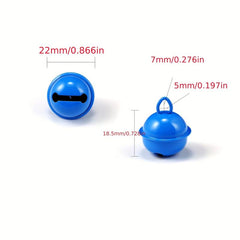6pcs Painted Metal Pet Bells Christmas Decoration Accessories