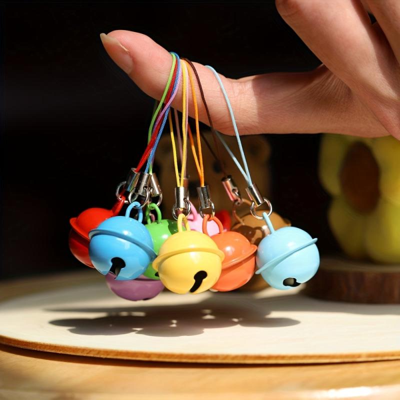 6pcs Painted Metal Pet Bells Christmas Decoration Accessories