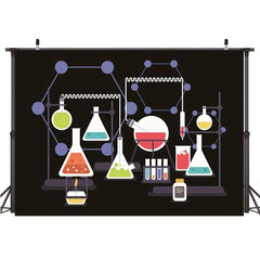Mad Science Party Decoration Background - Scientist Theme Banner