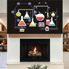 Mad Science Party Decoration Background - Scientist Theme Banner
