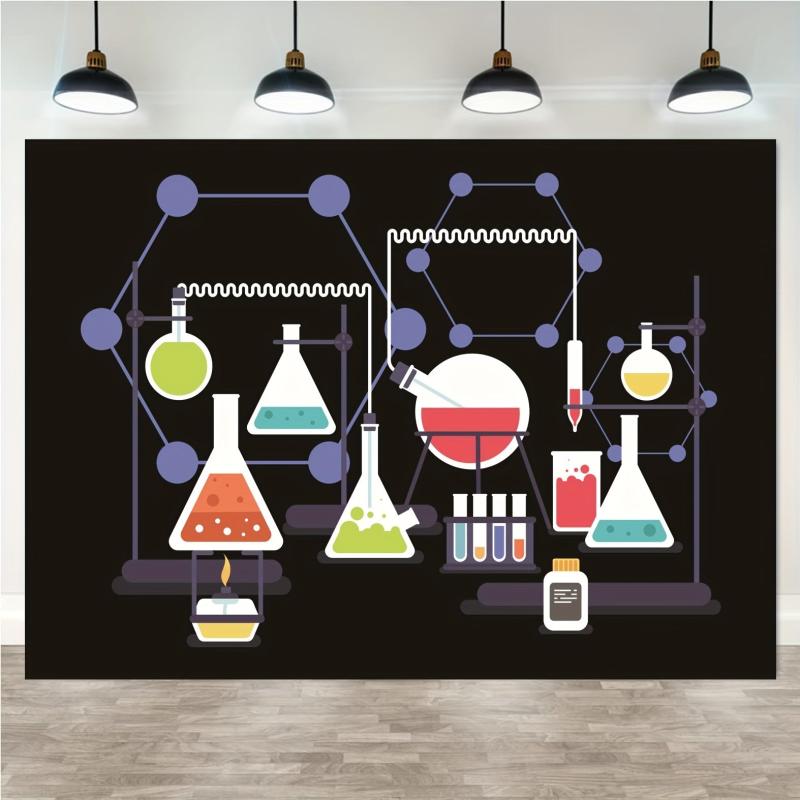 Mad Science Party Decoration Background - Scientist Theme Banner