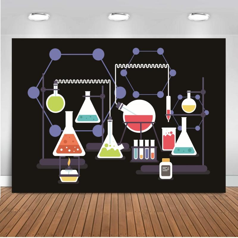 Mad Science Party Decoration Background - Scientist Theme Banner