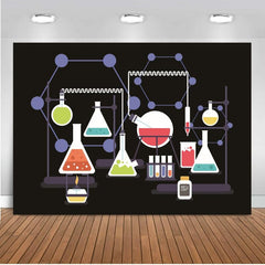 Mad Science Party Decoration Background - Scientist Theme Banner