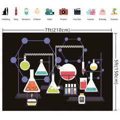 Mad Science Party Decoration Background - Scientist Theme Banner