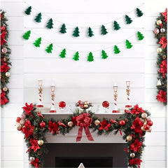 3D Christmas Tree Decorations Paper Skewers Flower Decor Parties Decor