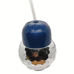 Disco Baseball Cap and Glitter Cup Set for Party and Night Club Decor