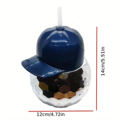Disco Baseball Cap and Glitter Cup Set for Party and Night Club Decor