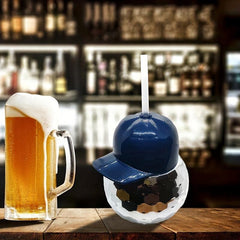 Disco Baseball Cap and Glitter Cup Set for Party and Night Club Decor