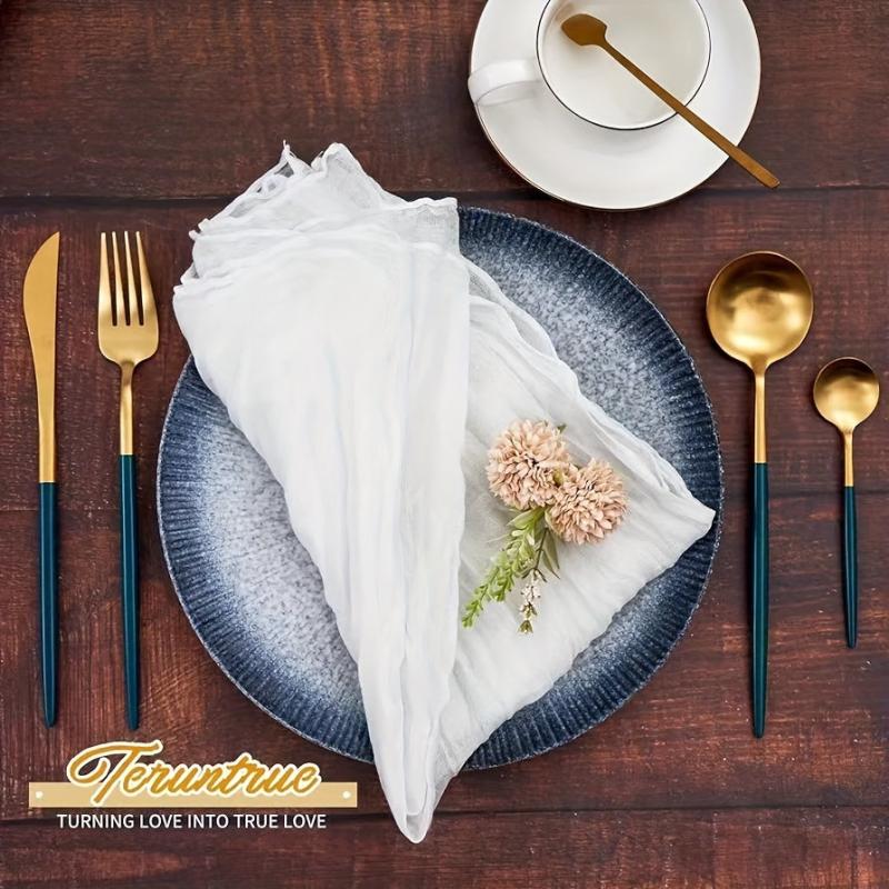 6pcs Boho Cheese Cloth Napkins for Party Wedding Dinner Home