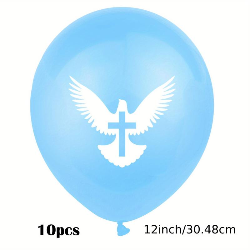 Cross Latex Balloon Baptism Birthday Decoration
