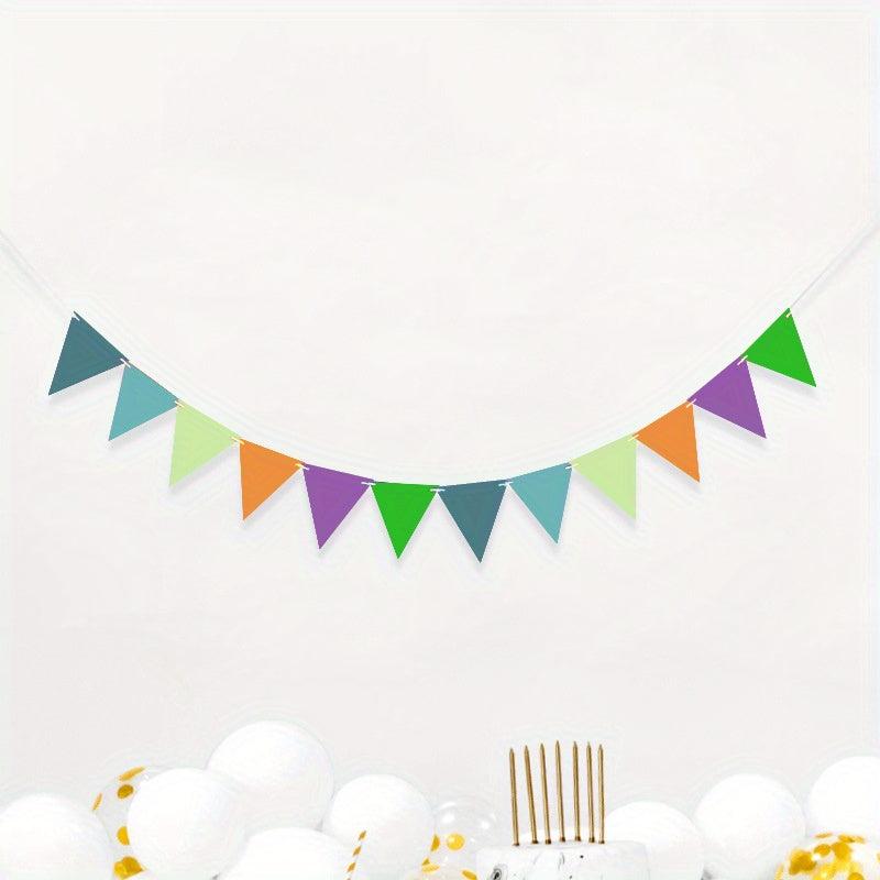3pcs Rainbow Pennant Banner Garland Multicolor Bunting Felt Fabric Pennant