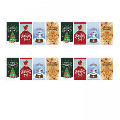 12pcs Merry Christmas Paper Bags - Party Decor