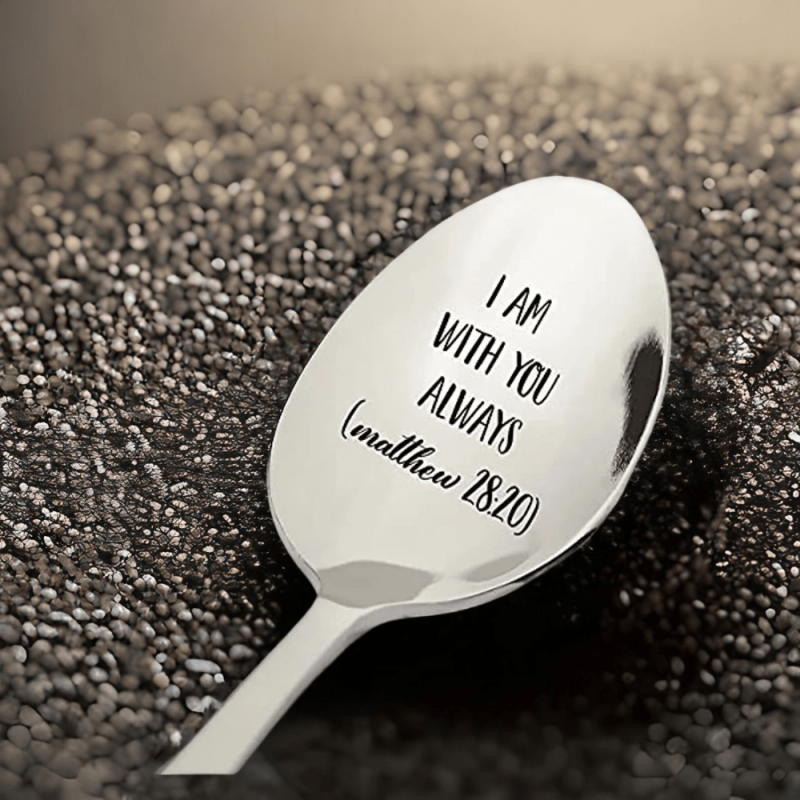 Inspirational Bible Quotes Engraved Stainless Steel Spoon
