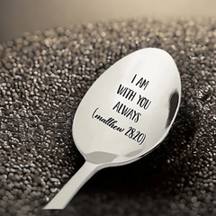 Inspirational Bible Quotes Engraved Stainless Steel Spoon