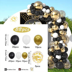 Golden Birthday Party Decorations Balloon Arch Garland Kit For Anniversary