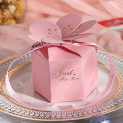10pcs Solid European Petal Wedding Candy Box
