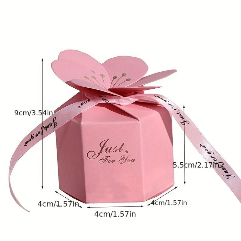 10pcs Solid European Petal Wedding Candy Box