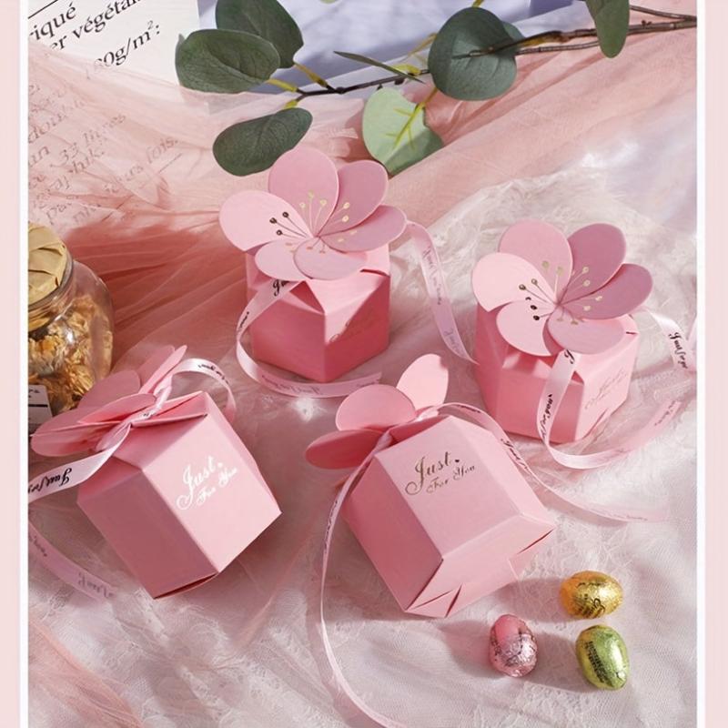 10pcs Solid European Petal Wedding Candy Box