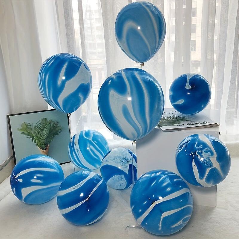 12pcs Marble Balloons 25.4 Cm Swirl Balloons for Party Decorations