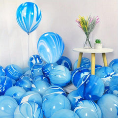 12pcs Marble Balloons 25.4 Cm Swirl Balloons for Party Decorations