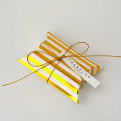 50pcs Small Bronzing Pillow Boxes for Christmas Wedding Treat Goodies