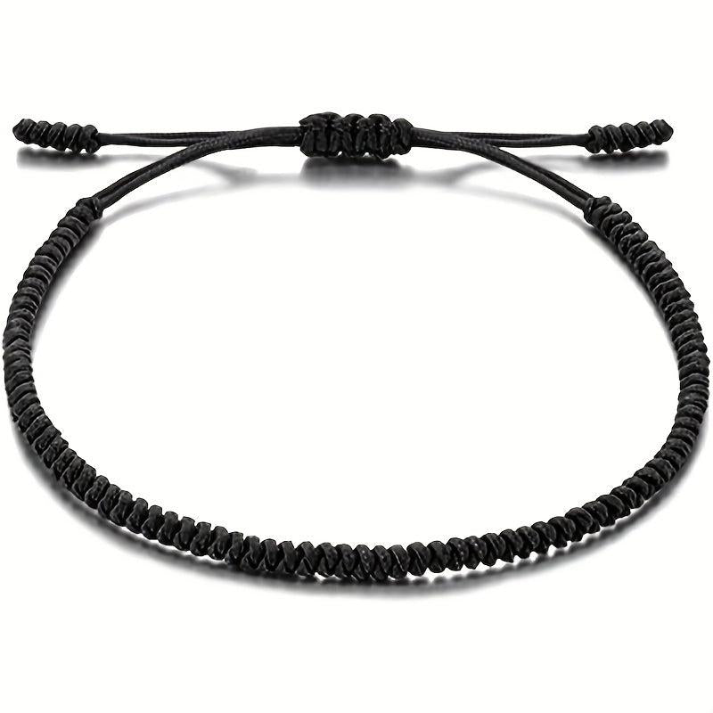 Adjustable Cord Rope Red Bracelet for Protection and Luck