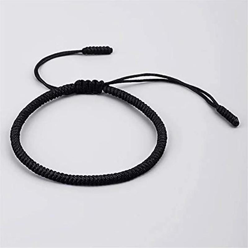 Adjustable Cord Rope Red Bracelet for Protection and Luck