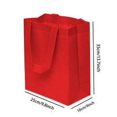 12pcs Red Gift Bags with Handles for Shopping and Events