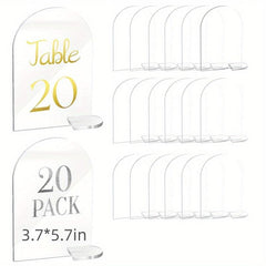 10-20pcs Acrylic Shelf Arched Blank Plate Clear Card Wedding DIY Home Decor
