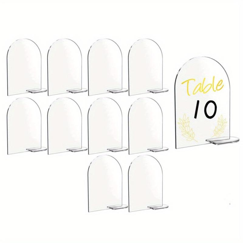 10-20pcs Acrylic Shelf Arched Blank Plate Clear Card Wedding DIY Home Decor