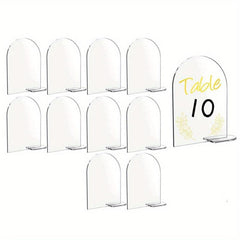 10-20pcs Acrylic Shelf Arched Blank Plate Clear Card Wedding DIY Home Decor