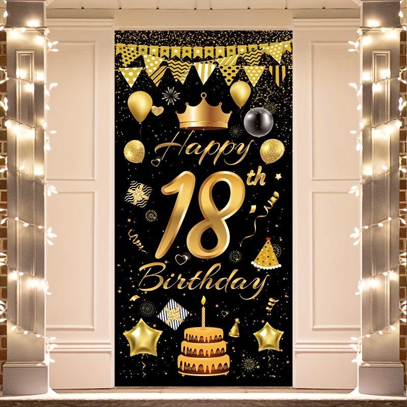 Happy 18th Birthday Door Banner Decoration Supplies