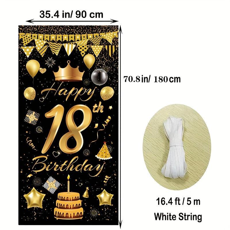 Happy 18th Birthday Door Banner Decoration Supplies