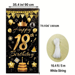 Happy 18th Birthday Door Banner Decoration Supplies