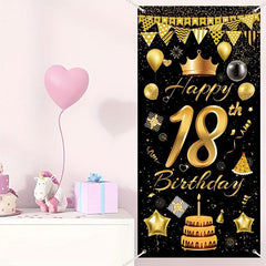 Happy 18th Birthday Door Banner Decoration Supplies
