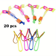 20pcs Luminous Rocket LED Lights Slingshot Toys for Children