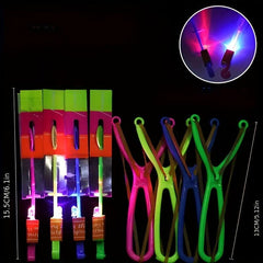20pcs Luminous Rocket LED Lights Slingshot Toys for Children