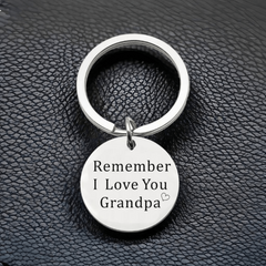 Grandpa Birthday Gift Keychain From Granddaughter Grandson