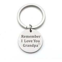 Grandpa Birthday Gift Keychain From Granddaughter Grandson
