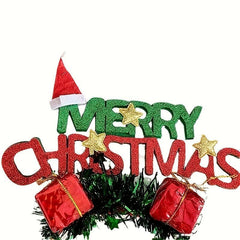 Christmas Headband Ornaments Hat Hairpin Letter Headband